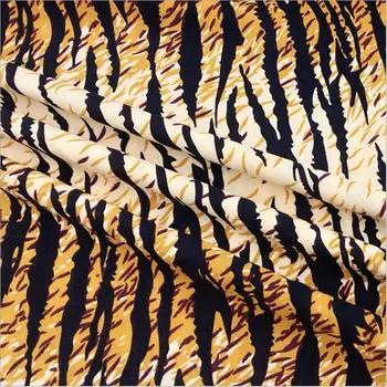 

Man made cotton tiger skin printed fabric suits work clothes, shirts and dresses pants, underwear and pajamas DIY fabric