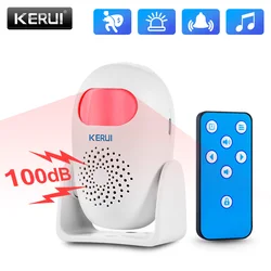 Kerui detector de movimento sem fio, sistema de segurança doméstica com alarme alto, antifurto, sensor de movimento pir de boas vindas, com controle remoto