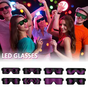 

LED Glasses Light Up Glow Flashing Sunglasses Eyewear Nightclub Party 8 Modes Toys & Hobbies Novelty & Gag Toys Luminous Toys