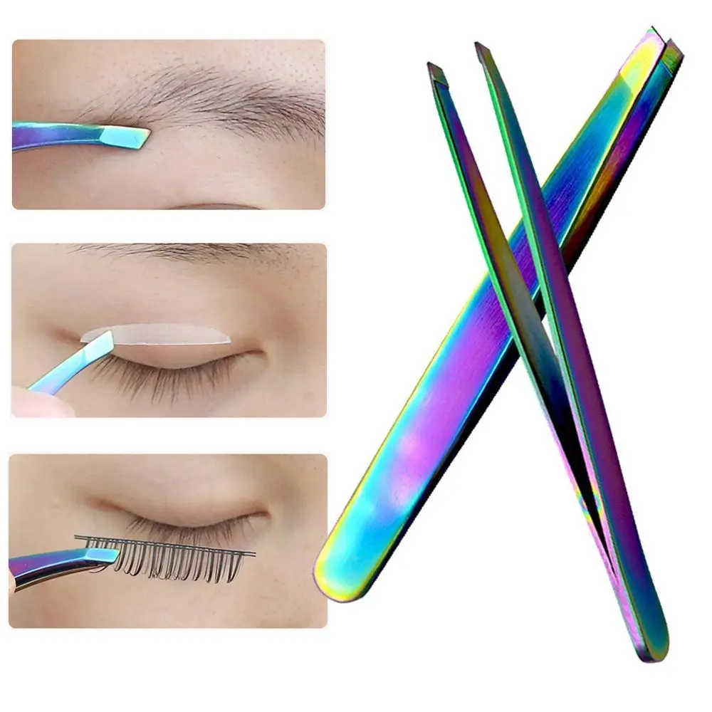 

Colorful Eyebrow Tweezer Makeup Tool Stainless Steel Hair Remover Cosmetic Eyebrow Clip Beauty Care Tool High Quality