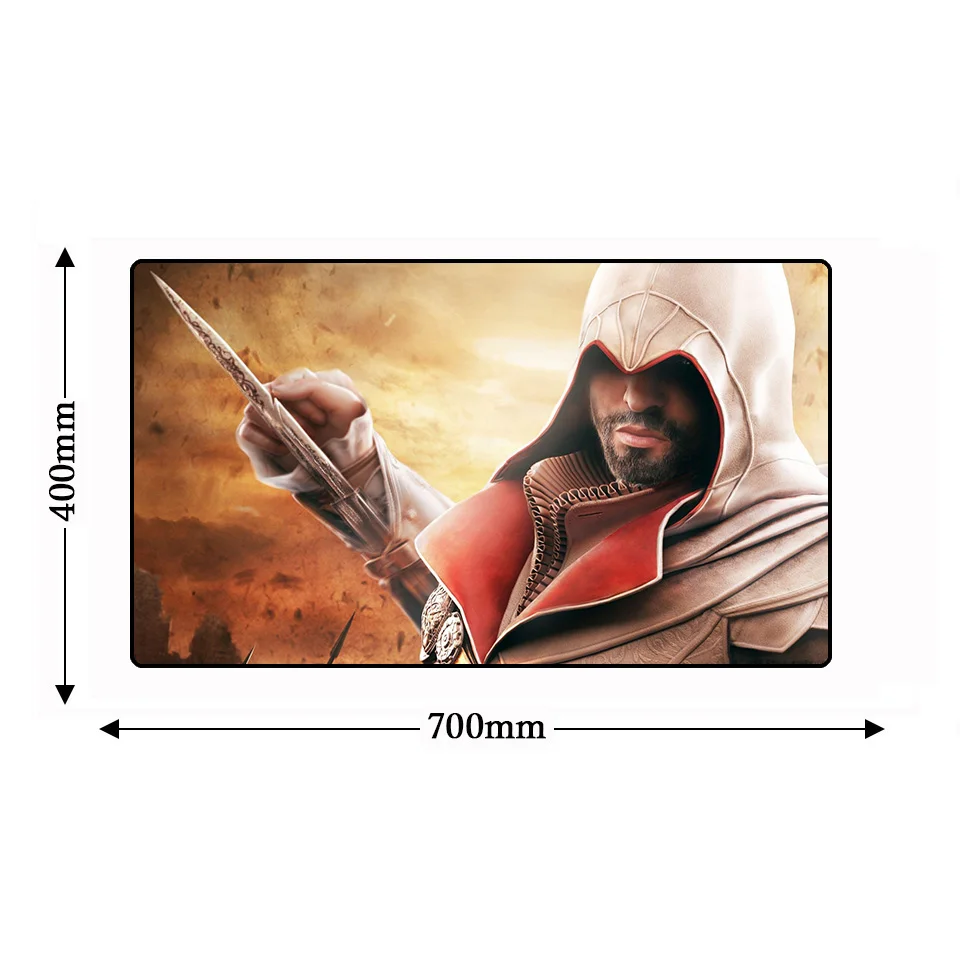 700*400 мм нескользящий большой ПК игровой Assassins Creed Lockedge большой коврик для мыши ноутбук натуральная резиновая геймерская игра коврик для мыши Коврик для мыши