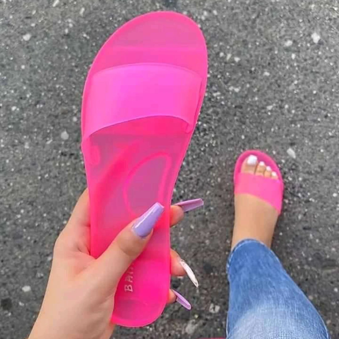 Summer Women Slippers Jelly Slides 