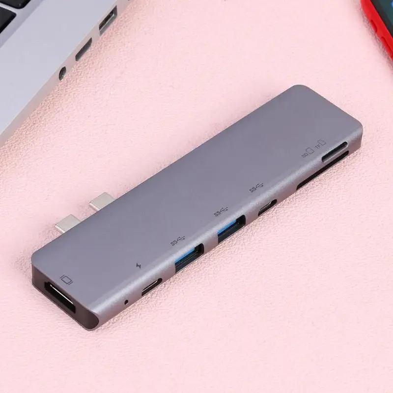 USB 3,1 type C конвертер HDMI 4K PD USB C USB 3,0 встроенный чип-преобразователь Plug and Play TF камера карта памяти адаптер