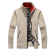 Новинка 4XL 5XL Мужской флисовый свитер осень зима теплый кашемировый тонкий толстый шерстяной свитер на молнии повседневный мужской вязаный свитер AF1383