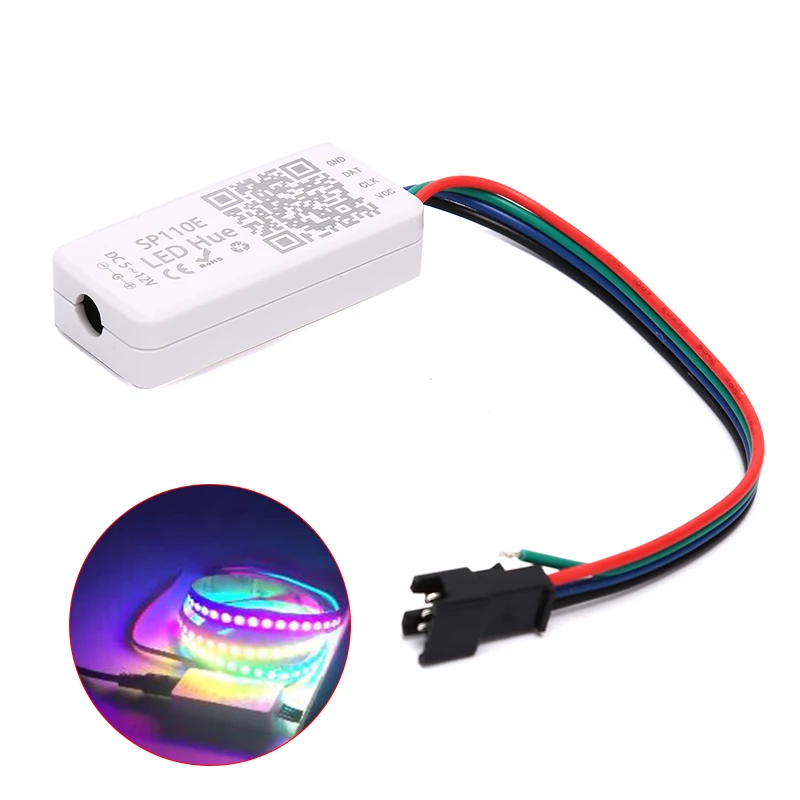 DC5-12V SP110E blutooth-контроллер управления светодиодными rgb-лентами для светодиодный полосы светодиодный контроллер 5,4 см* 2,4 см* 1,3 см