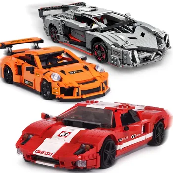 

City Model Technic rcing car building blocks sets Toy For Boys Children DIY Technique Moc Pullback Classic Racer Classic kit