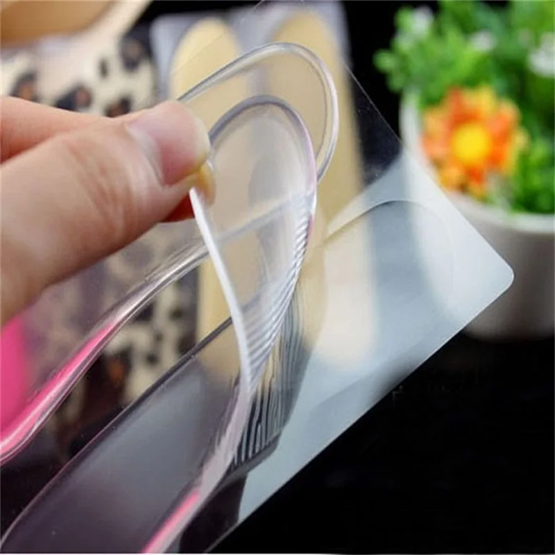 

Silicone Gel heel protector soft Women Cushion Foot Invisible transparency feet Care Shoe Insert Pad Insole shoes accessories#D