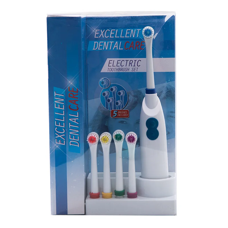 

Electric Toothbrush Waterproof Rotating Send Four Toothbrush Head PVC Packaging Manufacturers Direct Selling