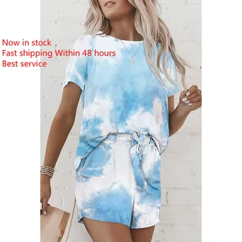 

Women's New Printed Ruffled Short Pajamas Set Long Sleeve Tops and Shorts PJ Set Casual Wear Pajamas Pajamas Two Piece Set