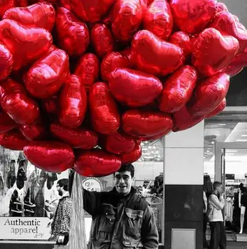 

100pcs 18inch red heart Wholesale price