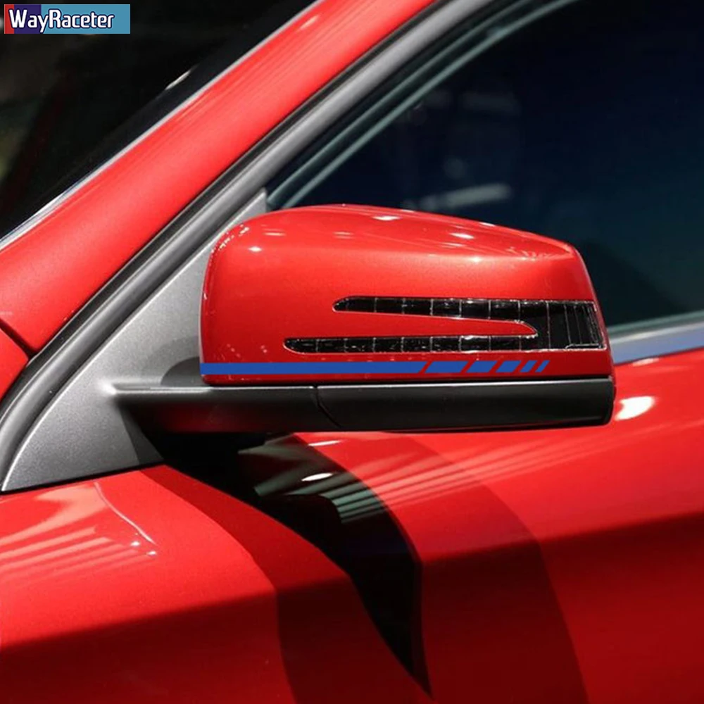 Exterior Mirror Cover Decals/Stripes For Mercedes-Benz CLA, CLS, GLA, GLK Class