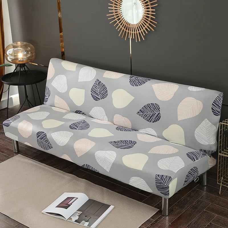 Universal Size Sofa Bed Cover Armless Elastic Couch Covers Folding Seat Slipcover Washable Stretch Covers Cheap Home Hotel