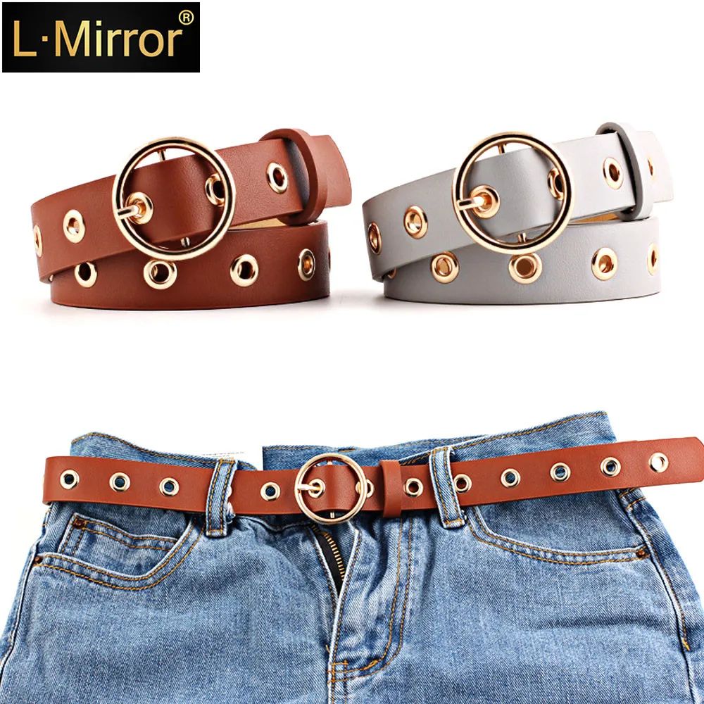 Купить L.Mirror 1 шт. пояс из искусственной кожи с дырками для девушек и женщин модный стиль | Женские ремни (32996744936)