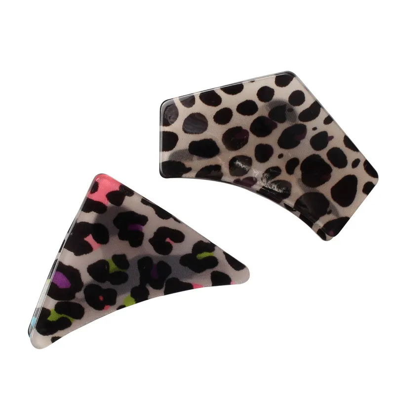 2 шт. распродажа женские Акриловые Модные леопардовые заколки для волос