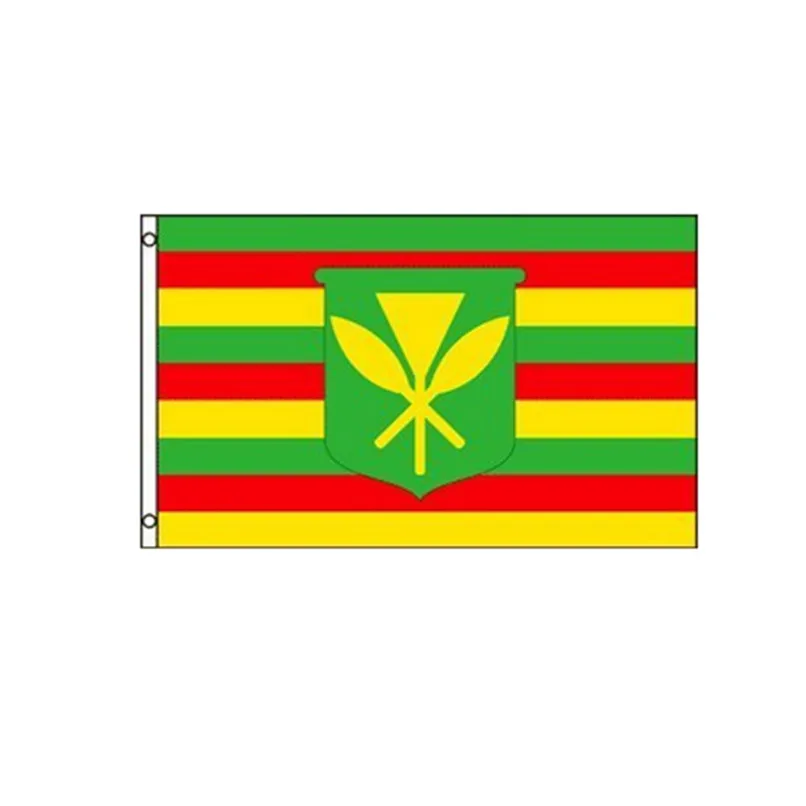 3x5FT 2pc Combo Suit Hawaii Flag & Kanaka Maoli Flag Banner Brass Grommet #4l31 (2)
