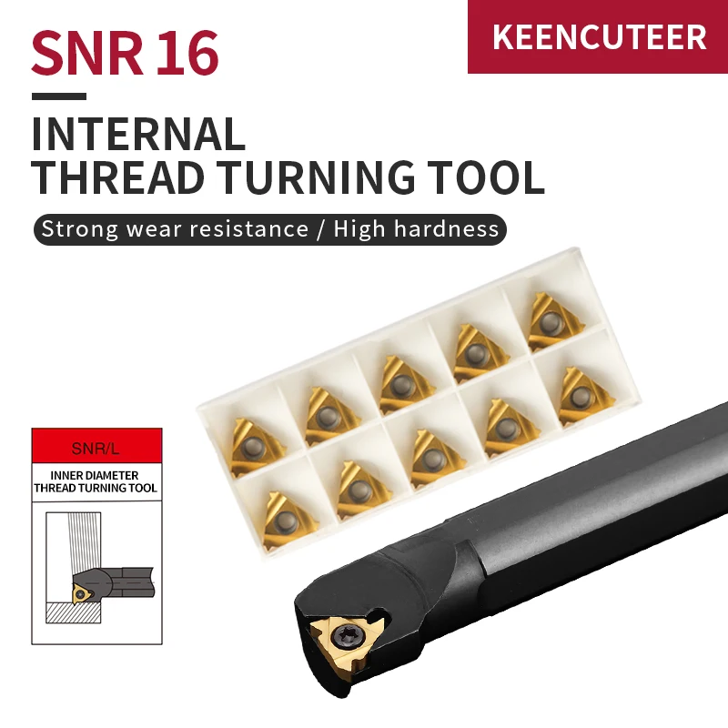 SNR0016Q16 16*180mm Threading Turn Boring Bar Holder For 16IR CNC INSERT Tools 