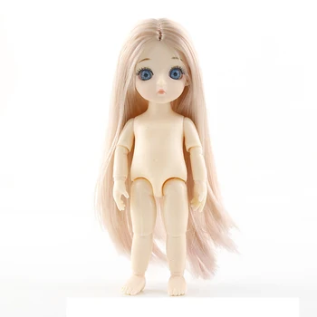 New 13 Movable Jointed Dolls Toys Mini 16cm BJD Baby Girl Boy Doll Naked Nude Body Fashion Dolls Toy for Girls Gift 1