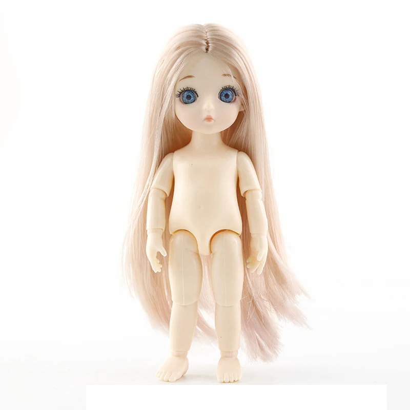 

New 13 Movable Jointed Dolls Toys Mini 16cm BJD Baby Girl Boy Doll Naked Nude Body Fashion Dolls Toy for Girls Gift