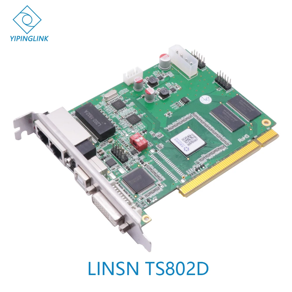 LINSN отправляющая карта TS802D контроллер для внутреннего и наружного настенного