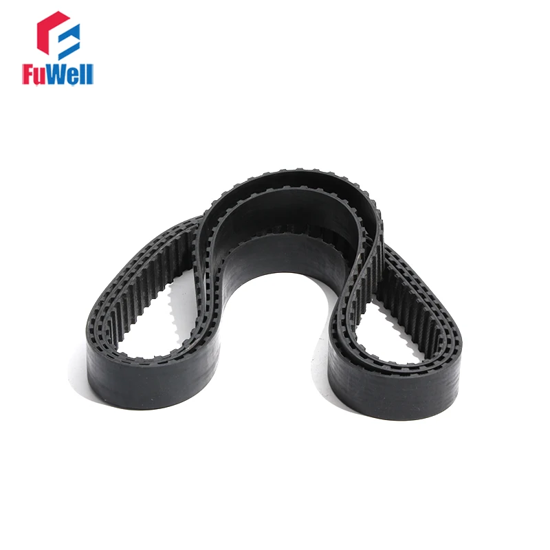 

L Type Closed Loop Timing Belt Black Rubber Pulley Belt 12.7/15/20/25/30/38mm Belt Width 1043L/1048L/1200L/1264L Toothed Belt