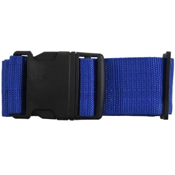 

Plastic Release Buckle Adjustable Luggage Strap Belt Black Blue