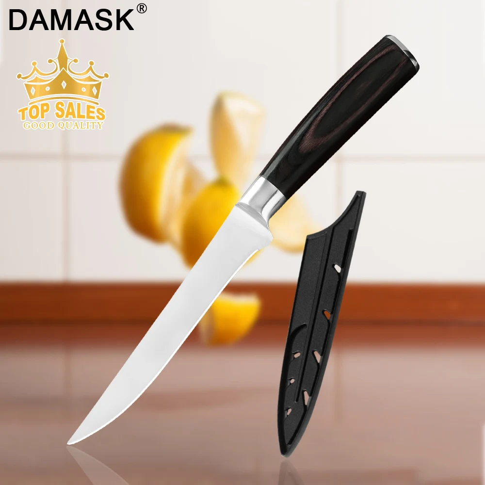 Damask 5 дюймовый нож топорик 7Cr17 кухонный из нержавеющей стали высокого качества