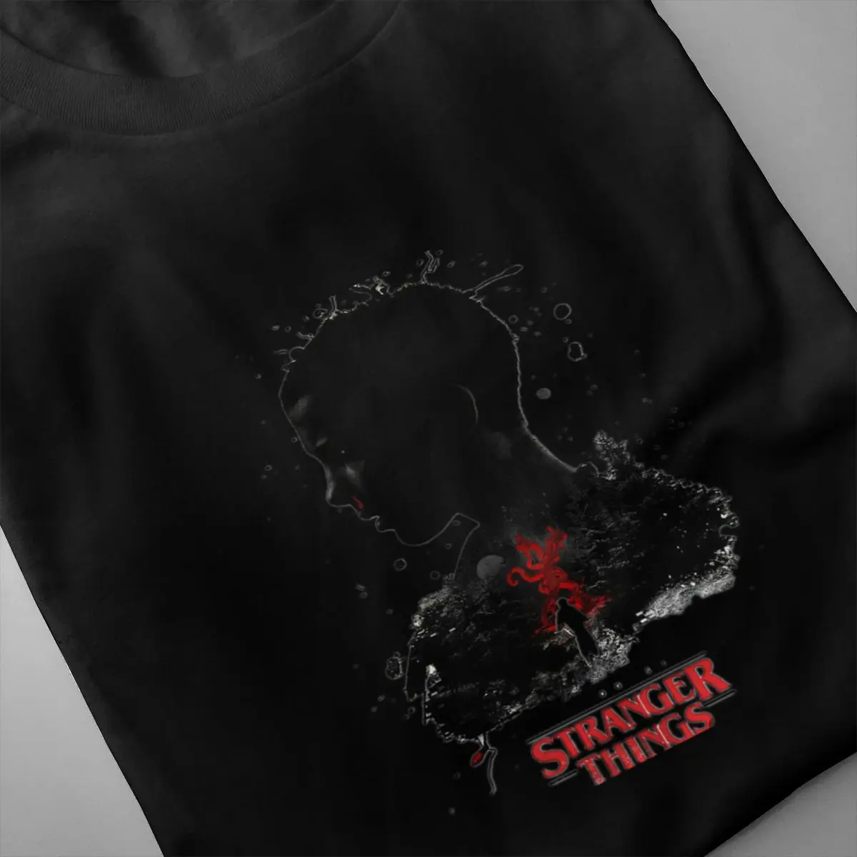 Stranger Things The Dark off white Men's Short Sleeve T-shirt 100 Percent Cotton Graphic Tshirt