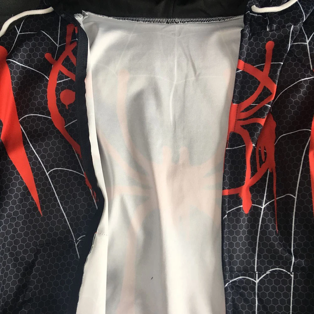 Человек-паук: Into the Spider-Verse Miles Morales толстовки пальто 3D человек-паук косплей костюм Мужская Толстовка Топы