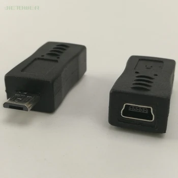 

USB CONNECTOR Micro USB Male Plug to Mini USB 5pin Female Jack Connector Tablet Computer Adapter Electrical Parts 100pcs/lot