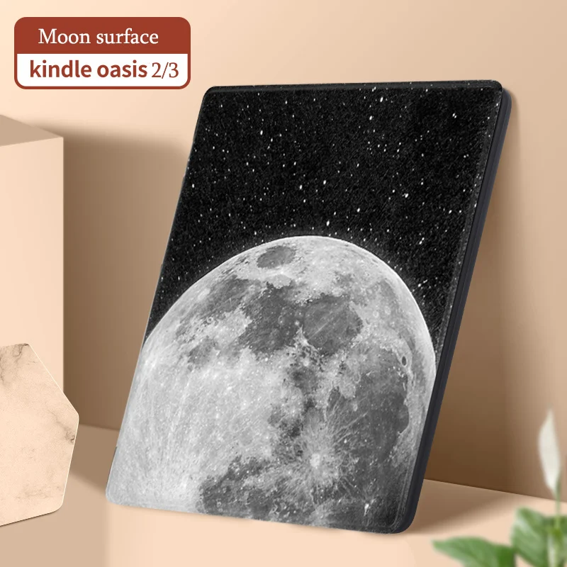 moon surface Магнитный мягкий чехол, подходит для " Kindle Oasis /(9th и 10th Gen), читалка для Kindle Oasis 2/3, Автоматический Режим сна/пробуждения - Цвет: moon surface