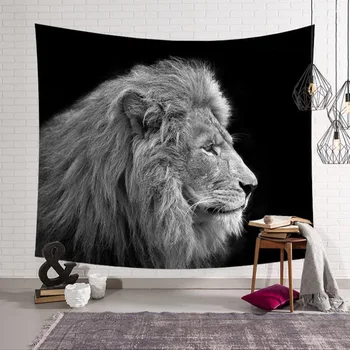 

Lion Cat Tapestry Wall Hanging Hippie Witchcraft Psychedelic Decor Tapestries Beach Bohemian Wall Carpet Bedroom Animal Yoga Pad