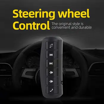 

12V DC Universal Wireless Remote Control Car Steering Wheel 6 Button Remote Control Car For Stereo DVD GPS Remote Controls