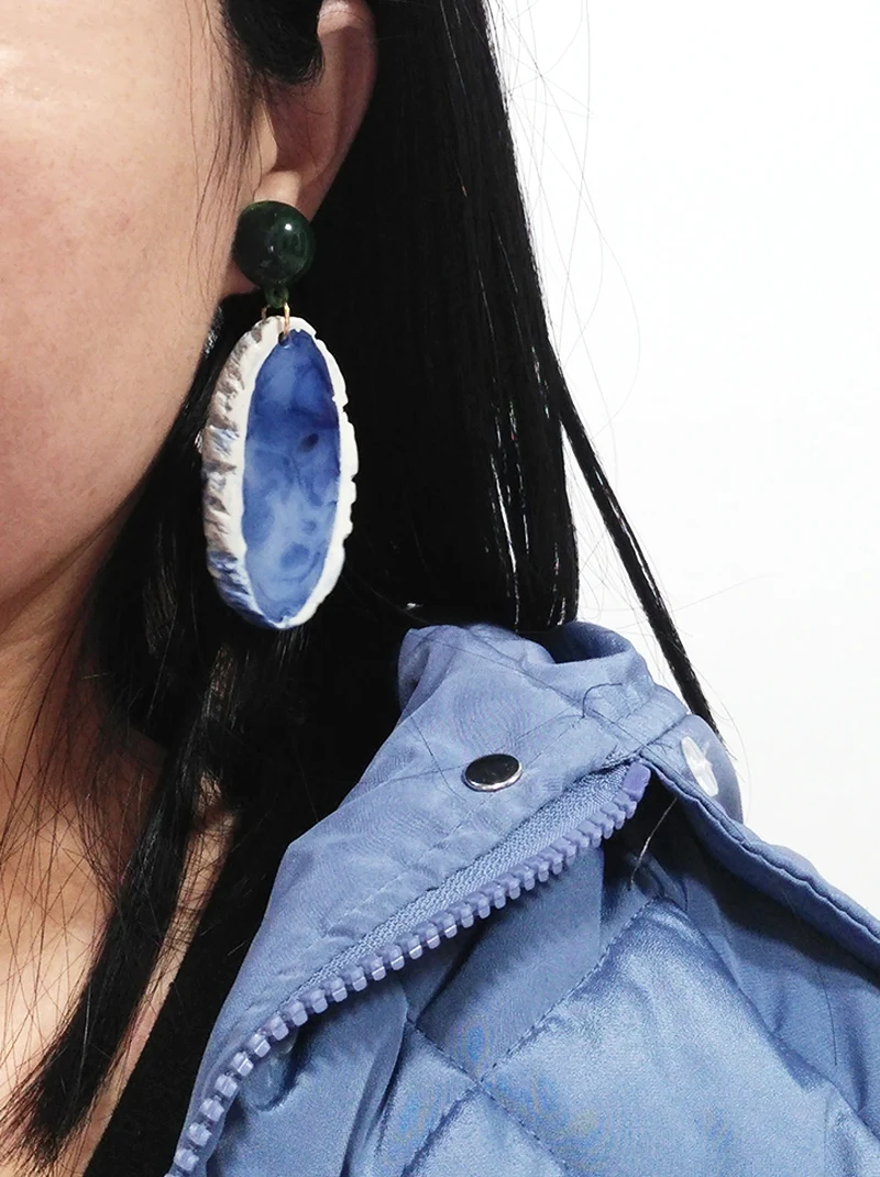 Pendientes серьги сережки Ограниченная серия новое поступление нержавеющая сталь серьги Brinco Keqiu модные Необычные массивные серьги