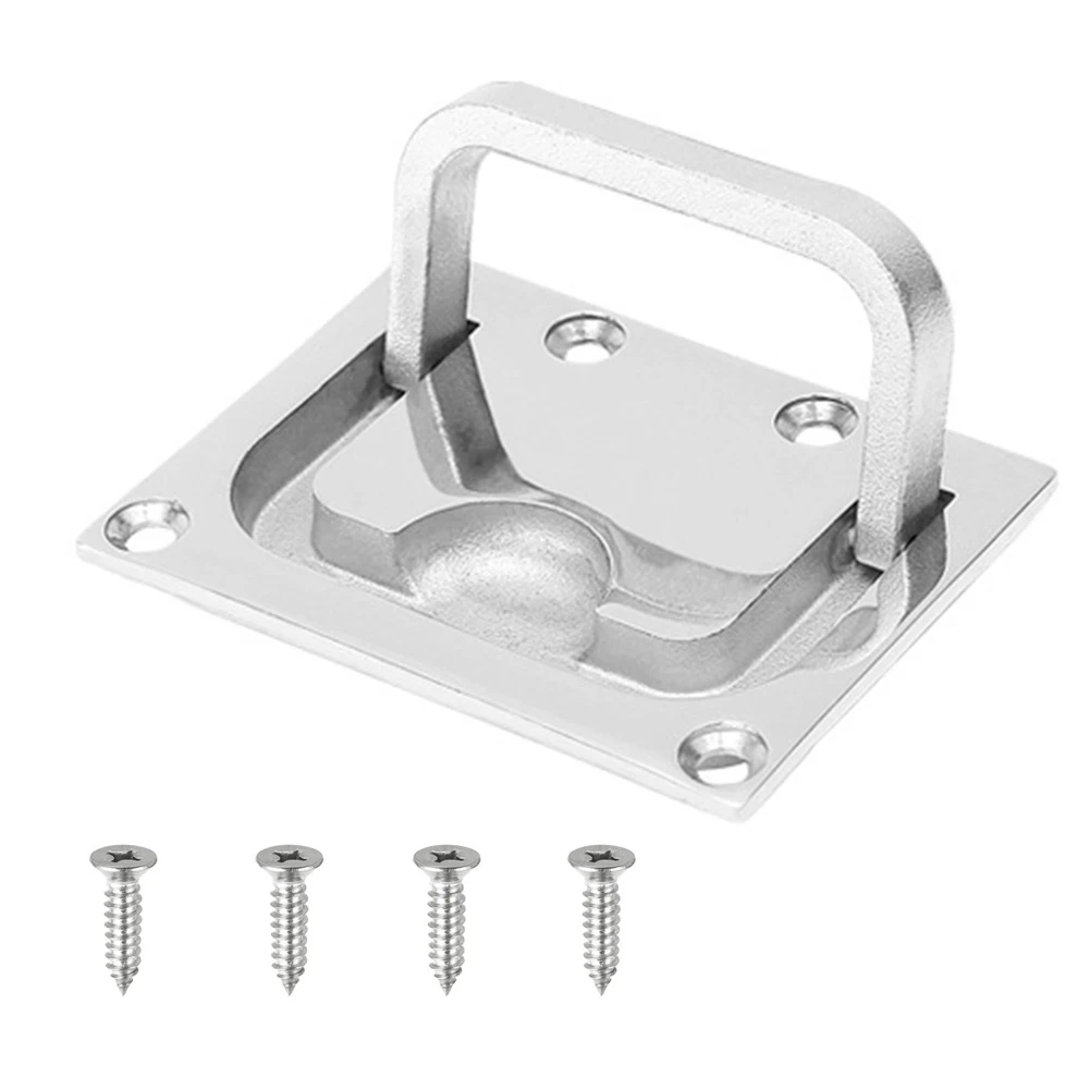

Durable With Screws Deck Cover Handle Accessories Boat Hardware Replace Truck Corrosion Resistant Stainless Steel Hatch Pull