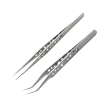 1/2 шт. электроники промышленный пинцеты антистатические изогнутые прямой наконечник точность Нержавеющая Щипцы телефон ремонт ручные инструменты