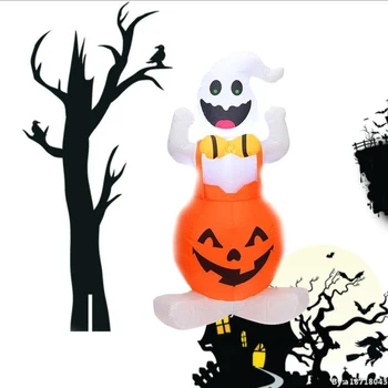 

Halloween Haunted House Decorations Ghost 1.2 Meters Long Pumpkin Holiday DIY Inflatable Props