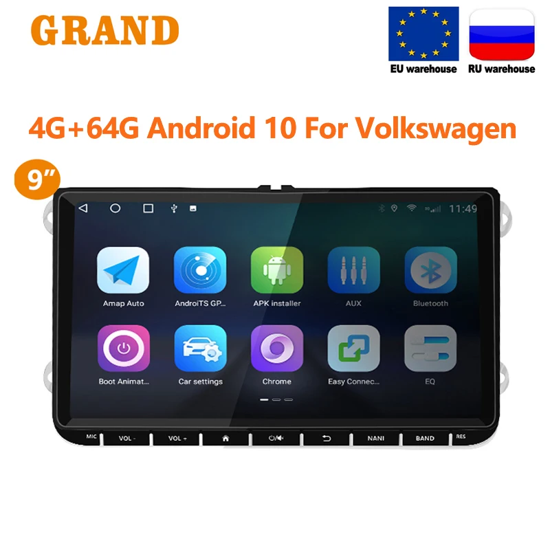 Android 10 Octa-Core 9inch For Orignal VW Volkswagen Skoda Octavia Golf 5 6 GPS Navi Car Multimedia Video Player 2din Autoradio