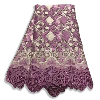 

Best Selling Swiss Voile Laces African Woven Lace Fabric Purple Nigerian French Lace Fabric 2020 High Quality Tulle Lace CJA02