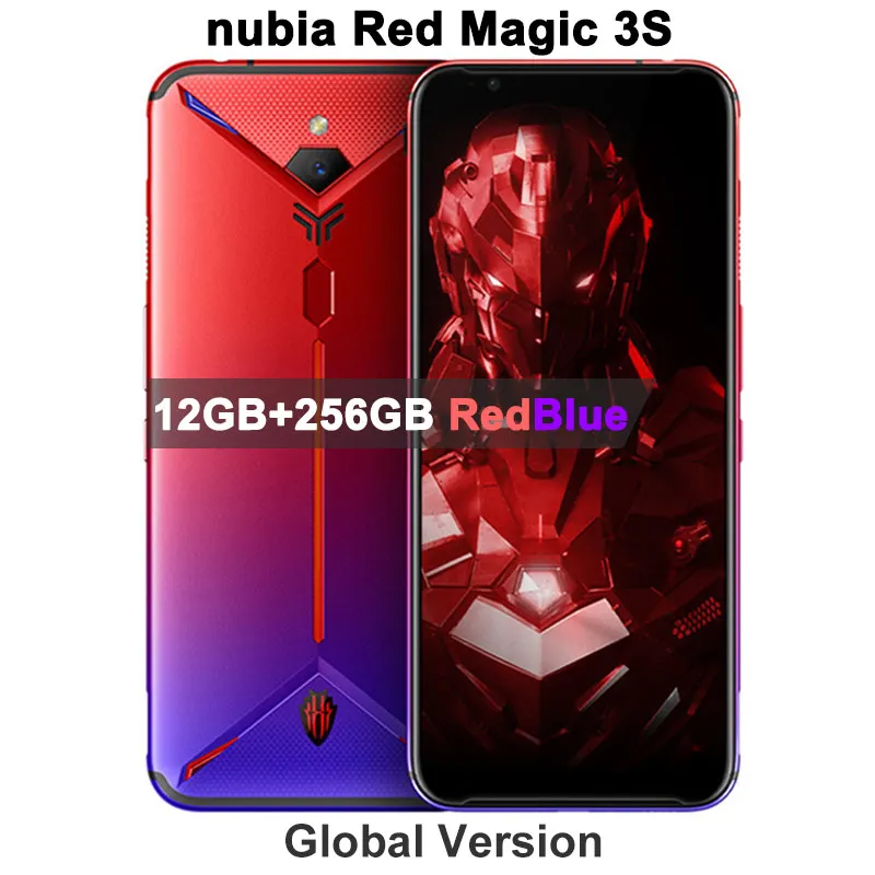 Глобальная версия, мобильный телефон zte nubia Red Magic 3 3S 8G/12G 128/256G 6,6" Snapdragon 855, фронтальный игровой телефон 48MP 5000mAh - Цвет: 3S 12G 256G RedBlue