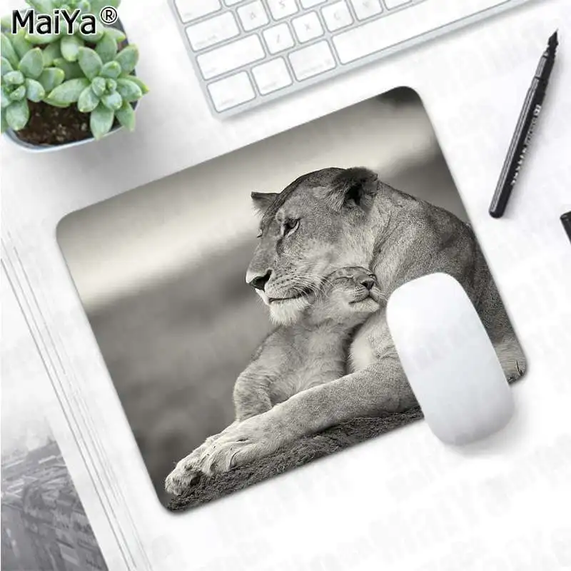 Not Lock Edge25x29cm Maiya ваши собственные коврики Лев игровой плеер стол ноутбук резиновый коврик для мыши большой коврик для мыши клавиатуры коврик - Цвет: Not Lock Edge25x29cm
