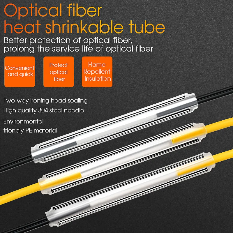 Free Shipping 500pcs/lot Fiber Optic Drop Cable Fusion Splice Protection Sleeves 60mm Heat Shrink Tube Hot Melt | Мобильные телефоны