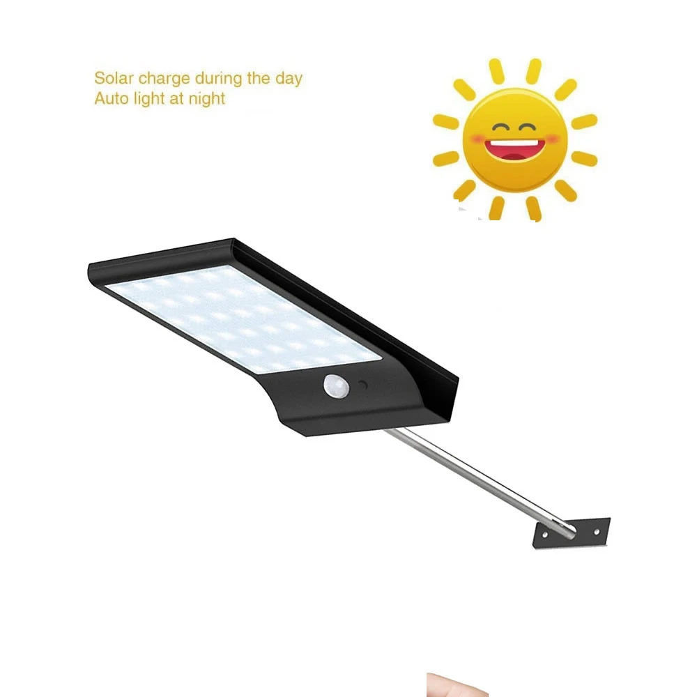 

Aluminum pole 48/36 LED Solar 3 Modes Motion Sensor Outdoor Lighting LED Flood Light Led Spotlight Led Reflector street Wall lam