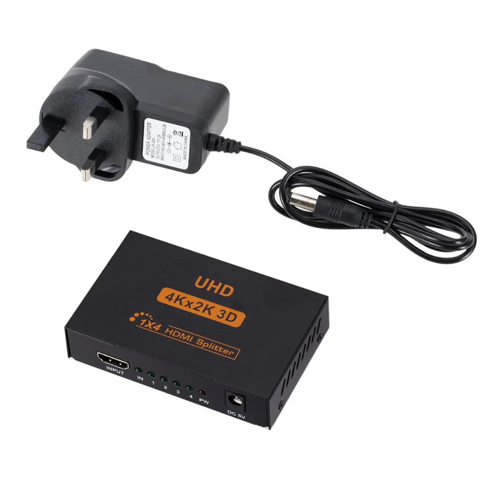HDMI сплиттер 1X4 4K сплиттер 3D HD HDMI сплиттер 1X2 1080p переключатель усилитель повторителя для HDTV DVD PS3 Xbox
