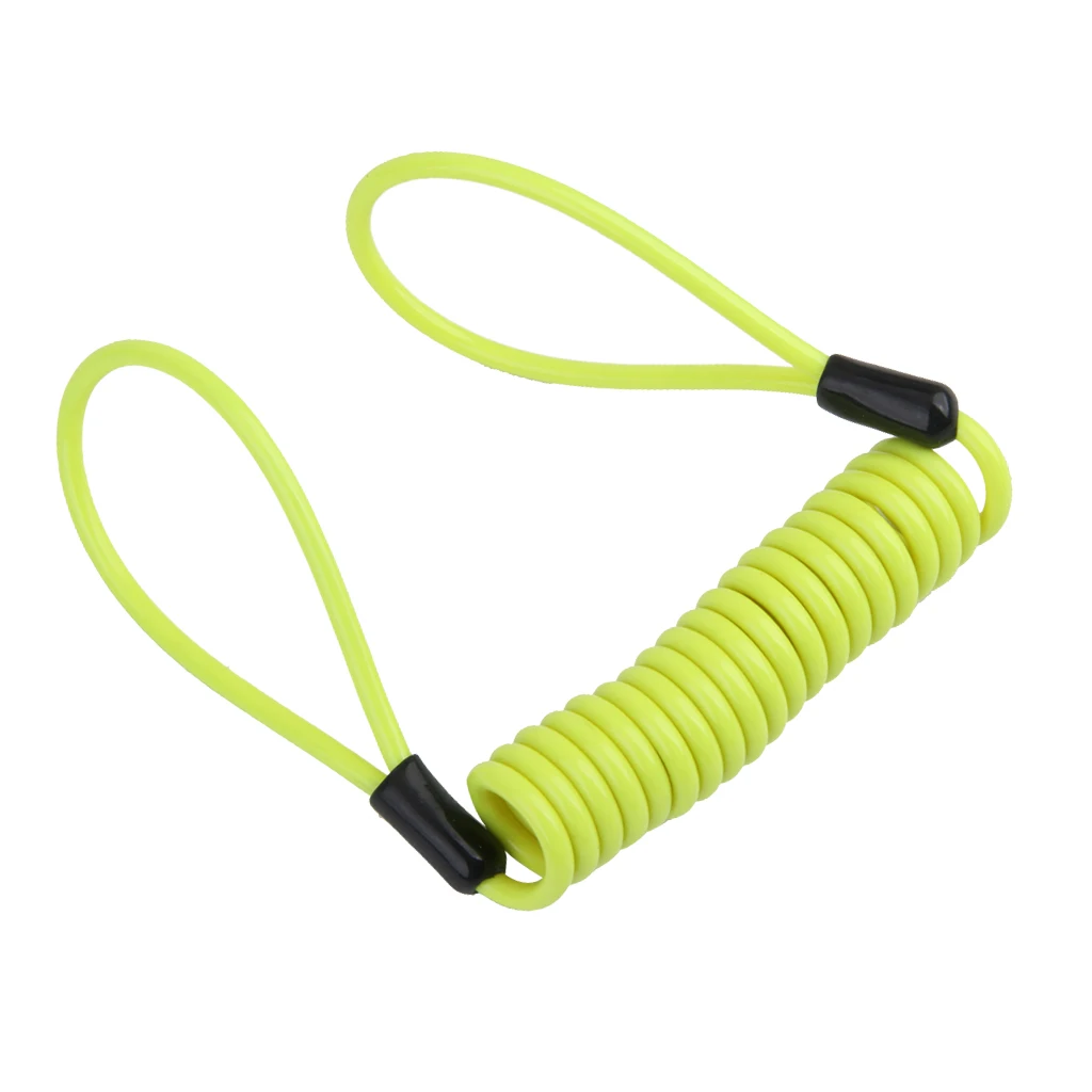 1Piece Safety Lanyard Spring Coil Rope Disc Brake Lock Reminder Cable