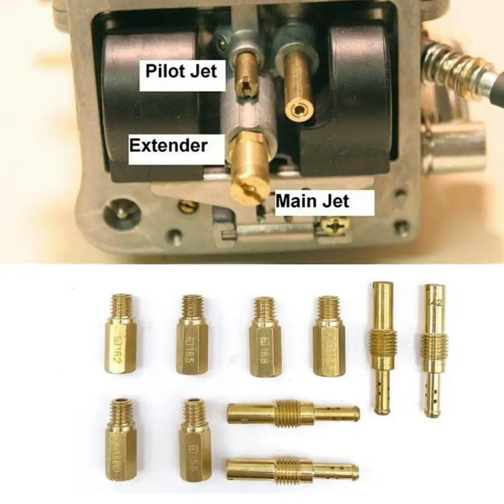 20pcs Carburetor Main Jet Slow Pilot Jet Kit Set for Keihin OKO KOSO PE PWK Carb A7704F