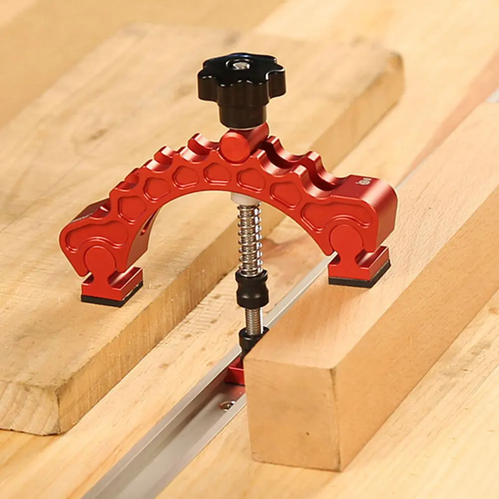

Woodworking Tool Adjustable Press Plate Knuckle Clamp Portable T-Track Durable Slide Holder Carpentry Aluminum Alloy Home