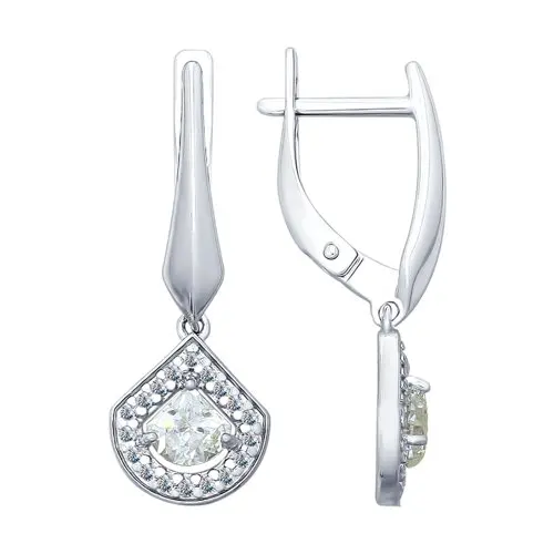 Серьги SOKOLOV из серебра со Swarovski Zirconia