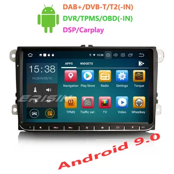 

Erisin ES8028V 9 inch Android 9.0 Octa Core 4GB RAM autoradio BT DSP IPS for VW Passat Golf 5/6 Polo Tiguan Eos Caddy Seat