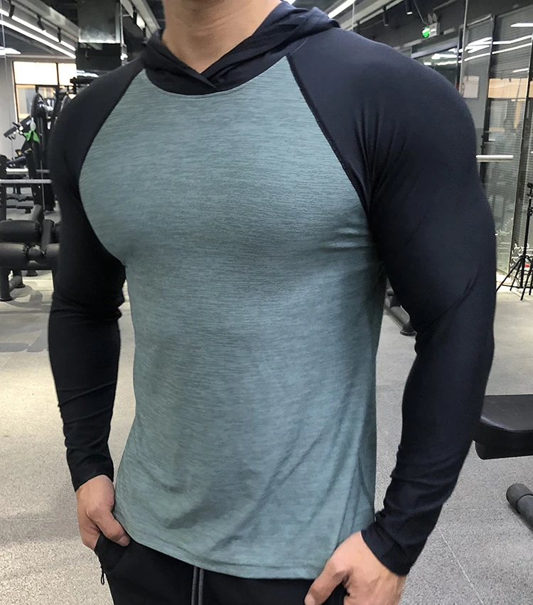 hooded gym shirt