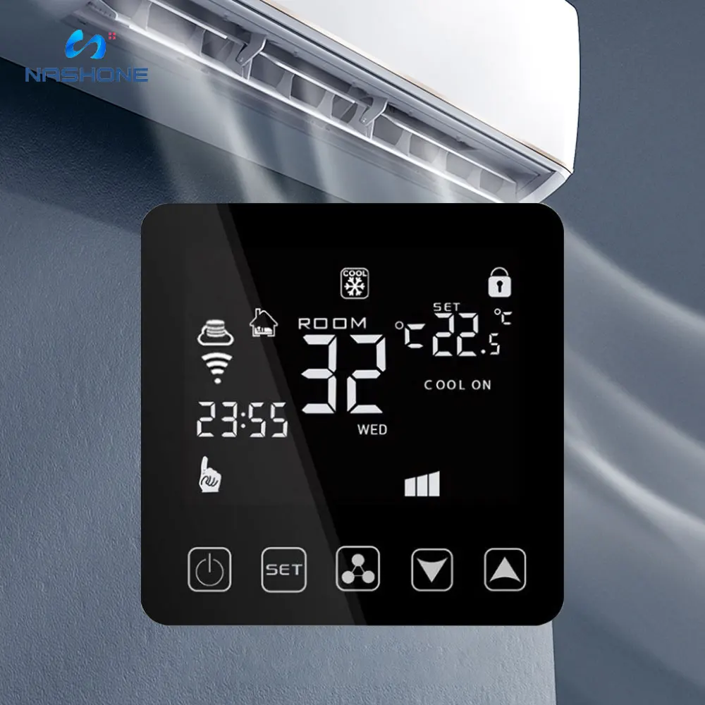 Tuya Smart Home Central Air Conditioning Panel Control Of Fan Coil System Trane Band Ect Funziona Con Alexa Google